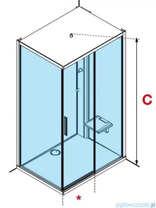 Novellini Glax 1 2.0 kabina z sauną parową 120x90 prawa biała G212P299DM5-1UU