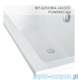 Besco Quadro 155x70cm wanna prostokątna + obudowa CZARNY mat + syfon CZARNY #WAQ-155-PK/#OAQ-155-PKC/19977