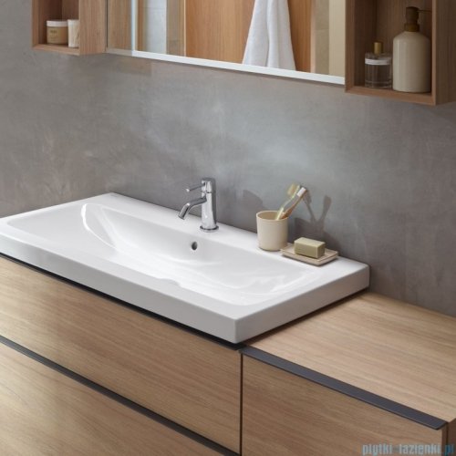 Geberit iCon Umywalka ścienna z otworem na baterię z przelewem 75x48,5 cm KeraTect 124075600