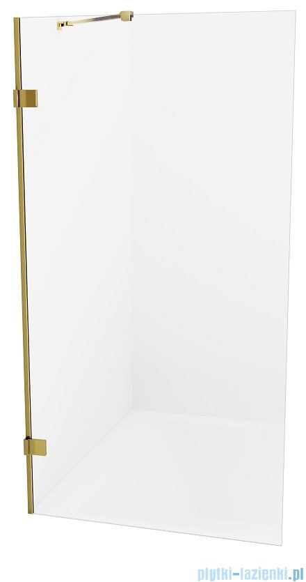 New Trendy Avexa Gold parawan nawannowy z wspornikiem skośnym 80x150 cm przejrzyste EXK-2007