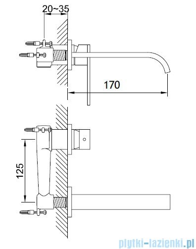 Kohlman Nexen Podtynkowa bateria umywalkowa QW180U
