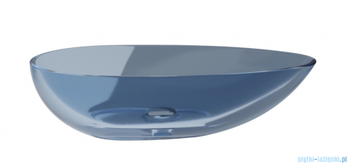 Besco Neya Blue Wave + maskownica biała umywalka nablatowa 60x35x15cm #UMN-60-BWW
