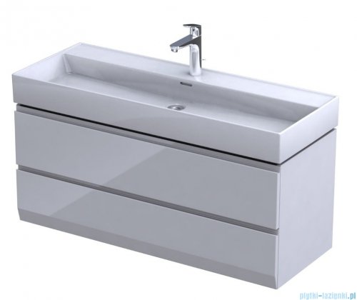 Oristo Brylant szafka z umywalką wisząca 119x50x45 biały połysk OR36-SD2S-120-1-V3+/UME-BD-120-91-C