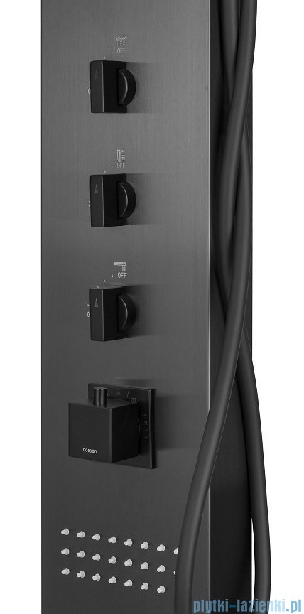 Corsan Neo panel natryskowy z termostatem grafit S-060TGRAFIT