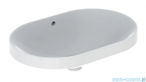 Geberit VariForm Umywalka owalna wpuszczana w blat 60x40cm szkliwiony spód 500.729.01.2