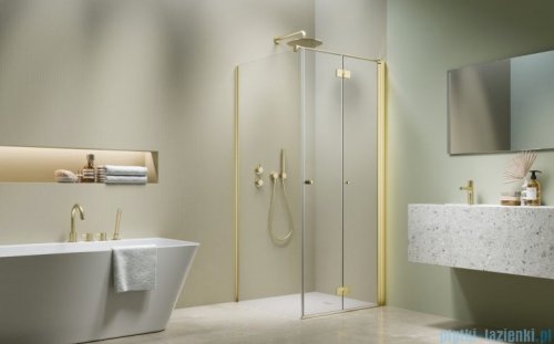 Radaway Nes 6 Kdj B Brushed Light Gold kabina 100x80cm prawa szczotkowane jasne złoto 10025100-98-01R/10039080-01-01