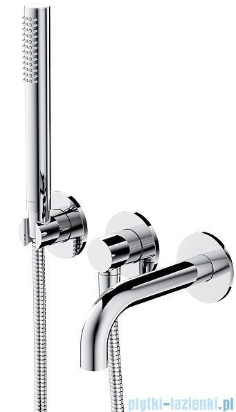 Omnires Y bateria wannowa 5-otworowa podtynkowa z krótką wylewką chrom Y1237/1SCR