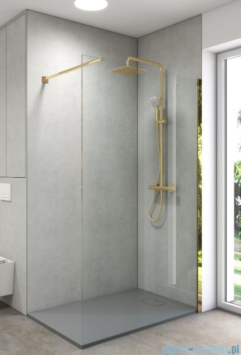 Oltens Bergytan brodzik prostokątny 100x80 cm RockSurface szary beton 15100700
