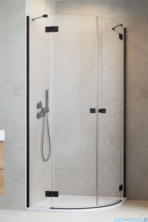 Radaway Essenza Black Pdd kabina 90x80cm szkło przejrzyste 1385001-54-01L/1385002-54-01R