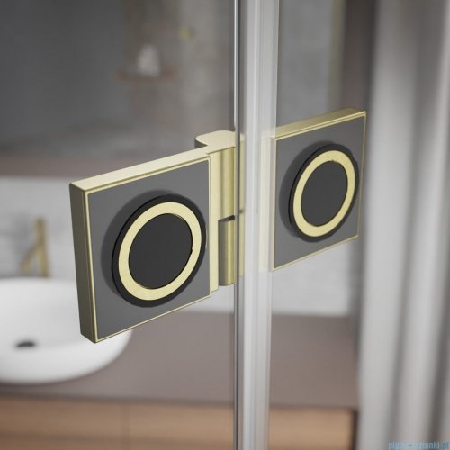 Radaway Essenza Pro Brushed Gold Kdj+S kabina 75x110x75cm prawa szczotkowane złoto 10097311-99-01R/10098075-01-01/10098075-01-01