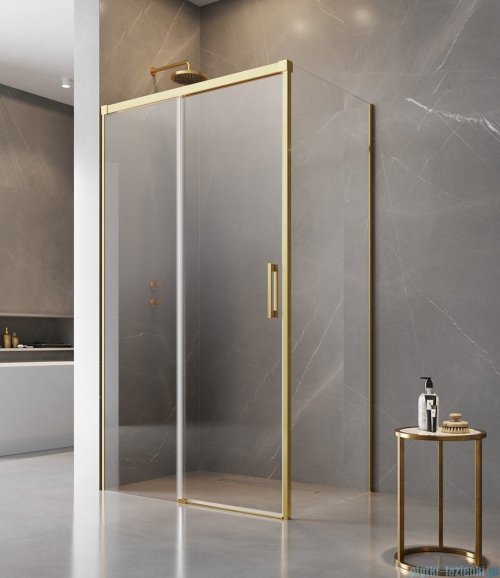Radaway Idea Gold Kdj kabina 130x80cm lewa złoty połysk/szkło przejrzyste 387043-09-01L/387051-09-01R
