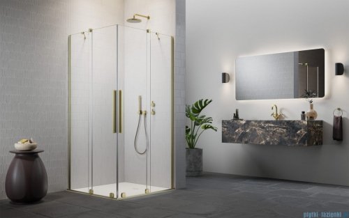 Radaway Furo Brushed Gold KDD kabina 80x120cm szczotkowane złoto 10105080-99-01L/10105120-99-01R