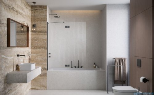 Radaway Essenza Brushed GunMetal PND II parawan nawannowy 100cm lewy szczotkowany grafit/przejrzyste 110002100-92-01L