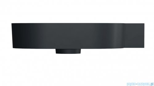 Omnires Ovo M+ umywalka nablatowa/wisząca prawa 66x44 cm black lava mat OVO645UWPBLV