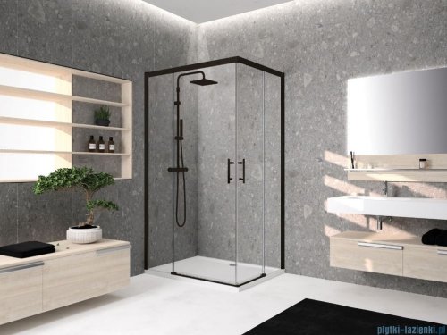 Novellini Kali AH kabina kwadratowa 85x85 profile czarne KALIAH81L-1H/KALIAH81L-1H