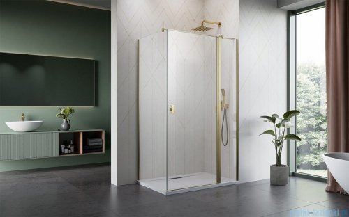 Radaway Nes Kdj II Brushed Gold kabina 110x75cm prawa szczotkowane złoto 10032110-99-01R/10039075-01-01
