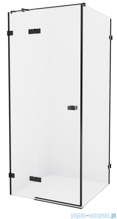 New Trendy Avexa Black kabina prostokątna 80x120x200 cm przejrzyste lewa EXK-1570