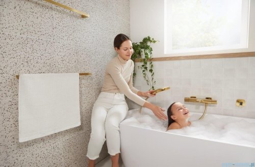 KFA MALAGA BRUSHED LIGHT GOLD bateria termostatyczna wannowa złoty szczotkowany 5754-010-31