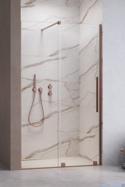 Radaway Furo Brushed Copper DWJ drzwi prysznicowe 130cm lewe szczotkowana miedź 10107672-93-01L/10110630-01-01