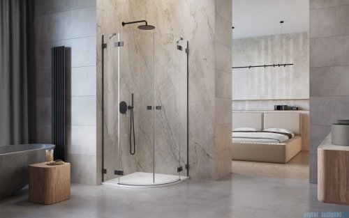Radaway Essenza Pro Brushed GunMetal Pdd kabina 90x80cm szczotkowany grafit 10095090-92-01L/10095080-92-01R