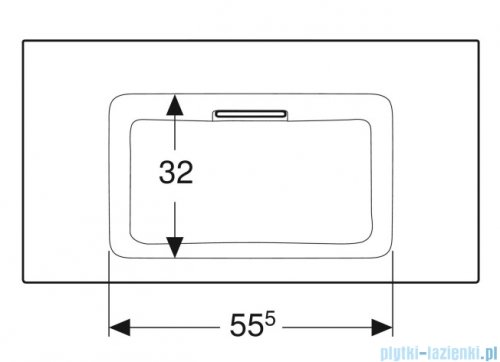 Geberit One CleanDrain Umywalka prostokątna 90x48cm KeraTect 505.005.00.1