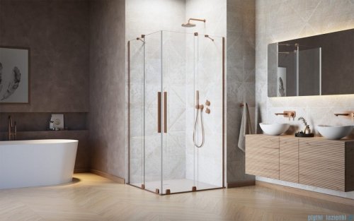 Radaway Furo Brushed Copper KDD kabina 120x90cm szczotkowana miedź 10105120-93-01L/10105090-93-01R