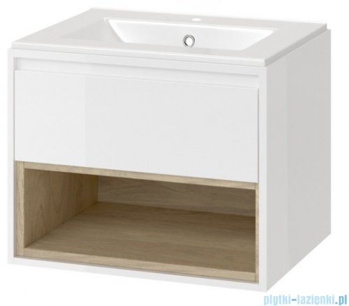 Excellent Tuto szafka wisząca z umywalką 60x50x45 cm biały dąb MLEX.0101.600.WHBL/CEEX.3617.600.WH