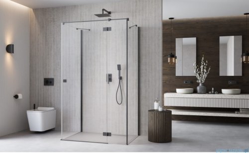 Radaway Essenza Brushed GunMetal Kdj+S kabina 100x80x100cm prawa szczotkowany grafit 1384052-01-01/1385021-92-01R/1384052-01-01