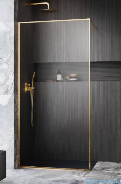 Radaway Modo F II Gold kabina Walk-in 135x201cm Złoty połysk szkło przejrzyste 10409135-09-01