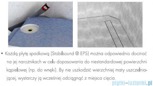 Schedpol brodzik posadzkowy podpłytkowy ruszt Steel 130+50x90x5cm 10.034/OLSL