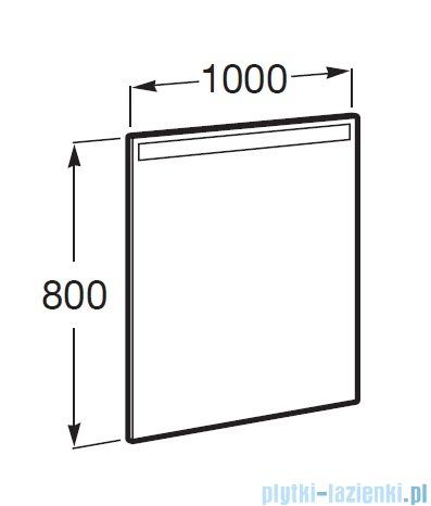 Roca Eidos lustro łazienkowe Led 100x80cm A812357000