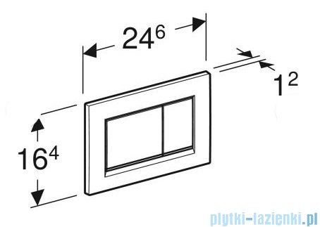 Geberit Sigma30 Przycisk uruchamiający przedni czarny błyszczący/czarny mat 115.883.DW.1