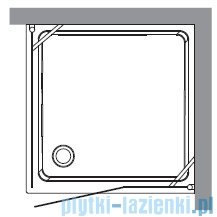 Kerasan Kabina kwadratowa lewa, szkło piaskowane profile złote 100x100 Retro 9150S1