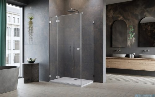 Radaway Essenza Pro Brushed Nickel Kdj kabina 100x110cm lewa szczotkowany nikiel 10097100-91-01L/10098110-01-01