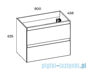 Elita Split szafka podumywalkowa 80x63x46cm Anthracite mat 168146