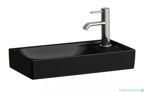 Laufen Meda umywalka ścienna prawa 46x23cm czarny mat H8151137161141