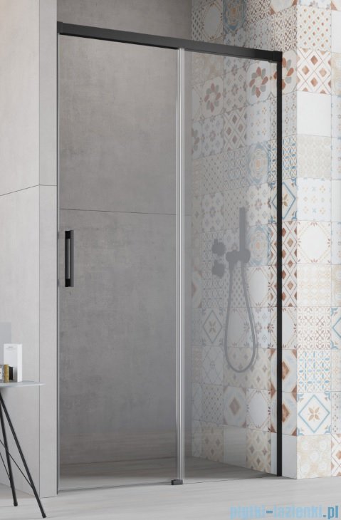 Radaway Idea Black Dwj drzwi wnękowe 115cm prawe czarny mat/szkło przejrzyste 387022-54-01R