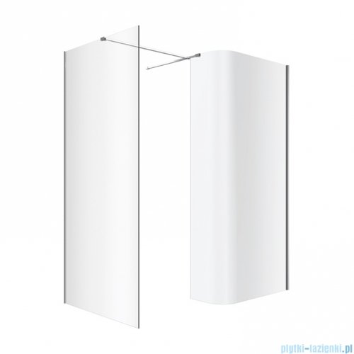 Excellent Vidoq walk-in kabina prysznicowa gięta, ścianka prosta 100cm, ścianka gięta 93cm chrom KAEX.1507.K.1000.0930.CR