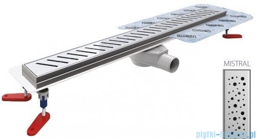 Wiper New Premium Mistral Odpływ liniowy z kołnierzem 50 cm syfon drop 35 poler 500.0100.01.050