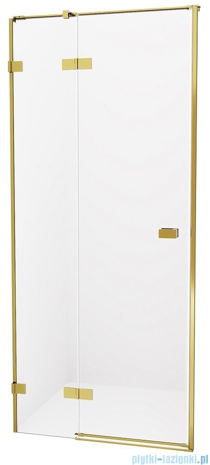 New Trendy Avexa Gold drzwi wnękowe 80x200 cm przejrzyste lewe EXK-1714