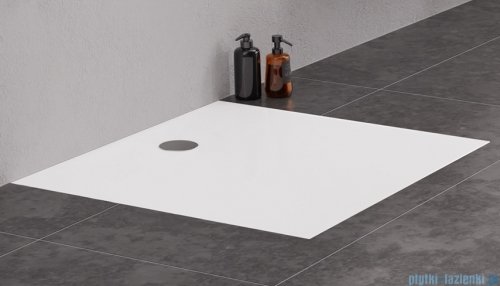 New Trendy Nex brodzik konglomeratowy kwadratowy 80x80x3.5 biały B-0453