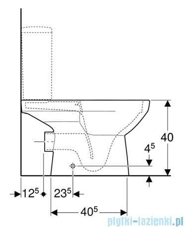 Geberit Selnova Square Miska stojąca lejowa Rimfree 501.563.01.7
