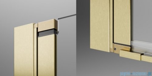 Radaway Nes Brushed Gold KDD B / KDD I kabina 80x90cm lewa szczotkowane złoto przejrzyste 10024080-99-01L/10015090-99-01R