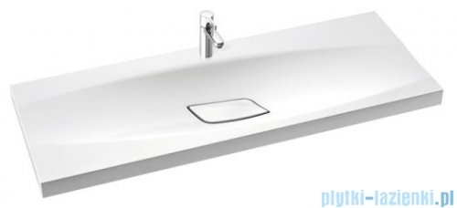 Marmorin Noel 1200 umywalka wpuszczana w blat 120x45 bez przelewu i bez otworu na baterie biała 582120020010
