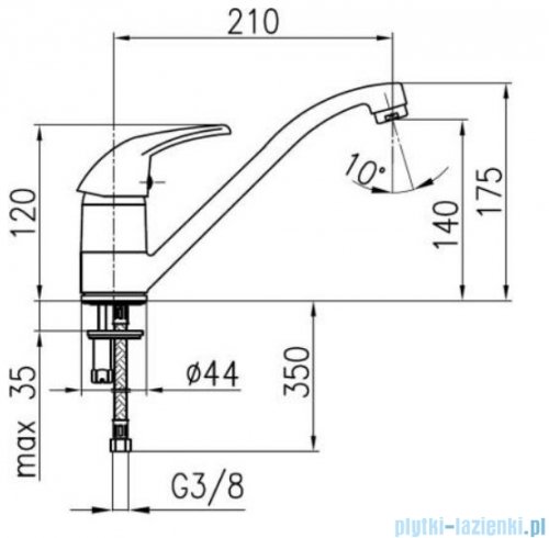 KFA Jaspis bateria zlewozmywakowa, kolor chrom 543-915-00