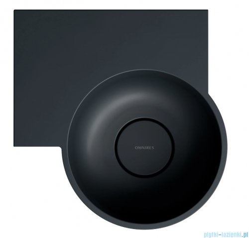 Omnires Ovo M+ umywalka nablatowa/wisząca lewa 33x34 cm black lava mat OVO335UWLBLV