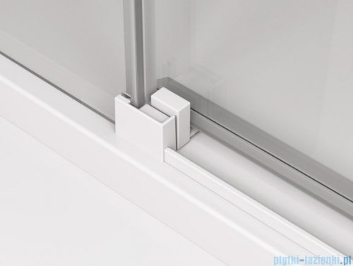 SanSwiss Cadura White Line kabina Walk in 140cm lewa ze ścianką przesuwną profile biały mat CAW2G1400907