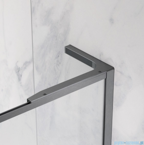 Radaway Modo F SL Brushed Gunmetal II kabina Walk-in 85x201,6cm prawa Szczotkowany Grafit szkło przejrzyste 10419085-92-01R