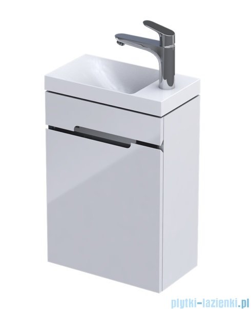 Oristo Silver Compact szafka z umywalką 40x50x22cm biały połysk OR33-ZD1D-40-1