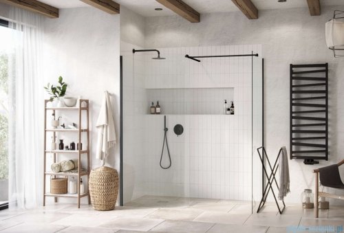 Excellent Vidoq Walk-in ścianka prysznicowa prosta 90x200 cm, czarny mat KAEX.1506.900.LP.BL